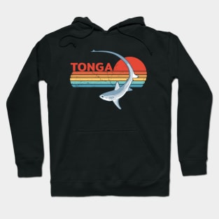 Thresher Shark Kingdom of Tonga Vintage Travel Design Hoodie